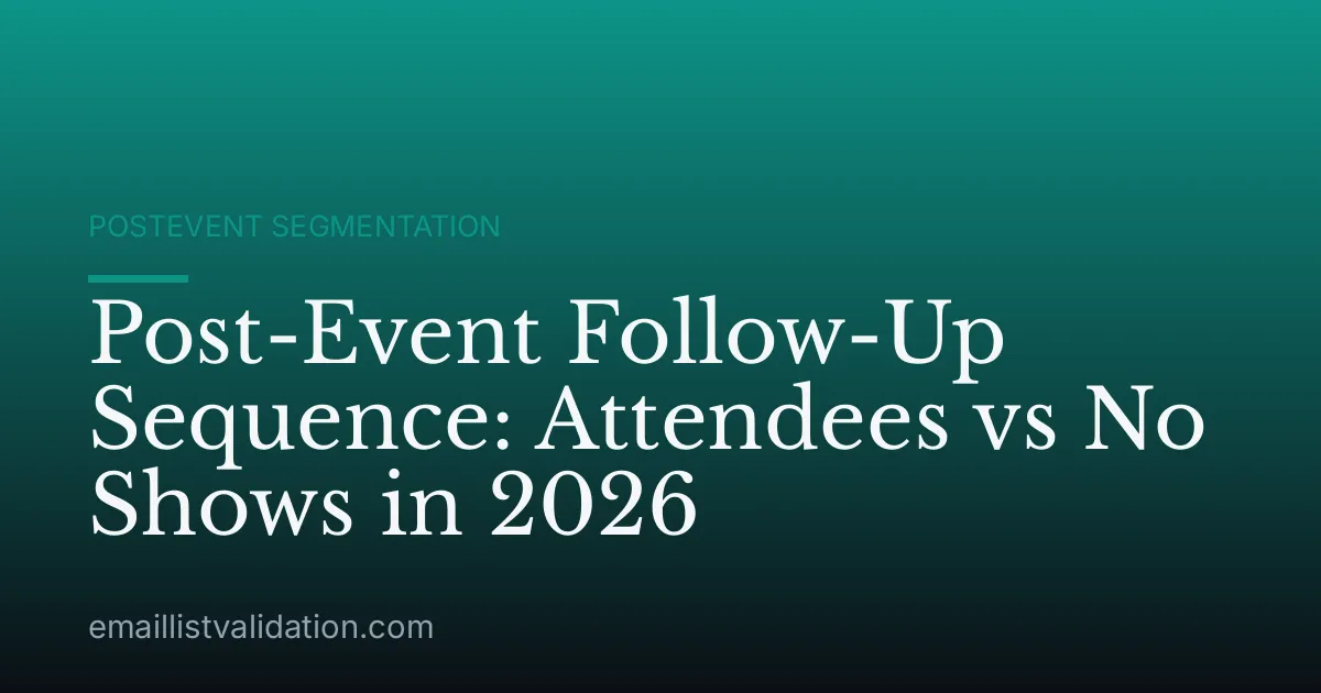 Post-Event Follow-Up Sequence: Attendees vs No Shows in 2026