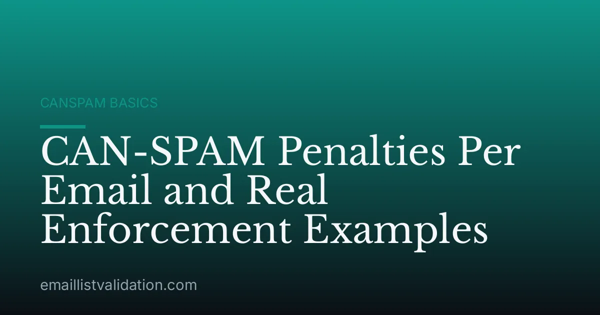 CAN-SPAM Penalties Per Email and Real Enforcement Examples