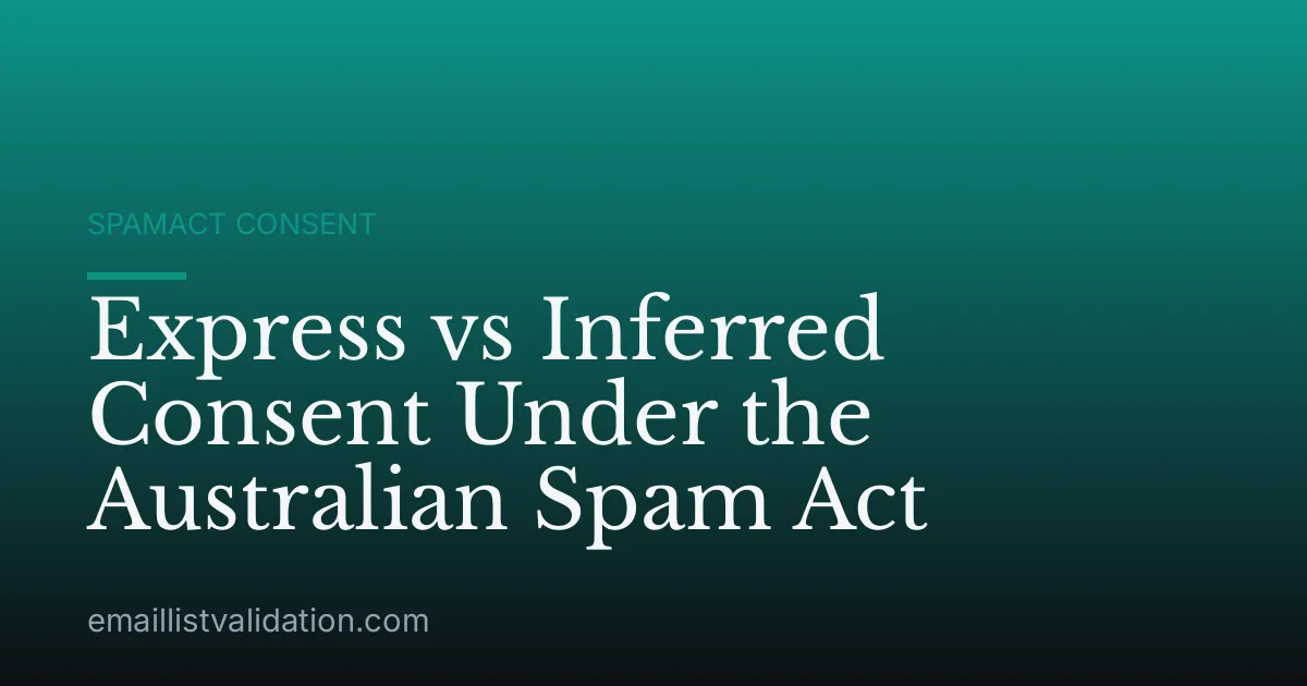 Express vs Inferred Consent Under the Australian Spam Act