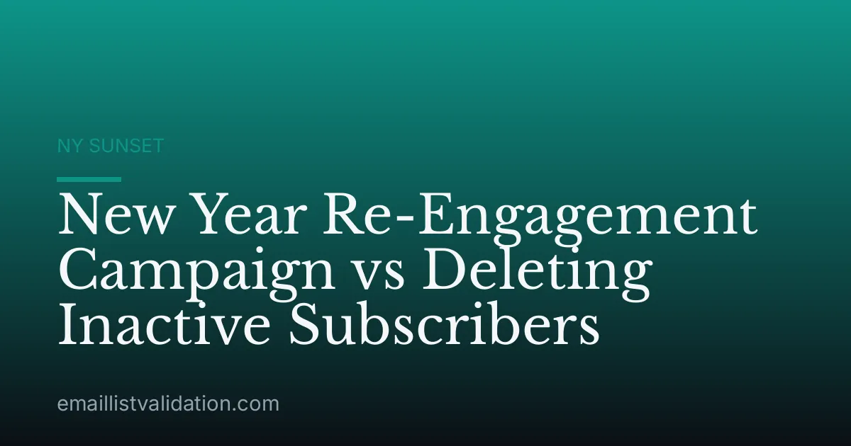 New Year Re-Engagement Campaign vs Deleting Inactive Subscribers