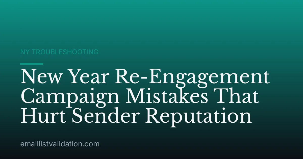 New Year Re-Engagement Campaign Mistakes That Hurt Sender Reputation