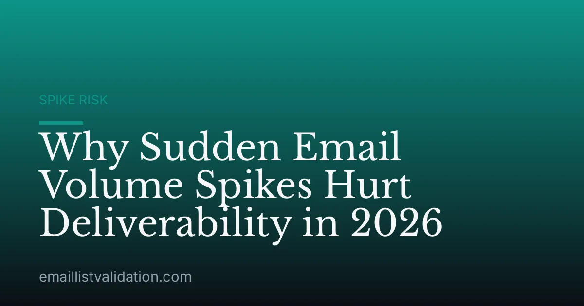 Why Sudden Email Volume Spikes Hurt Deliverability in 2026