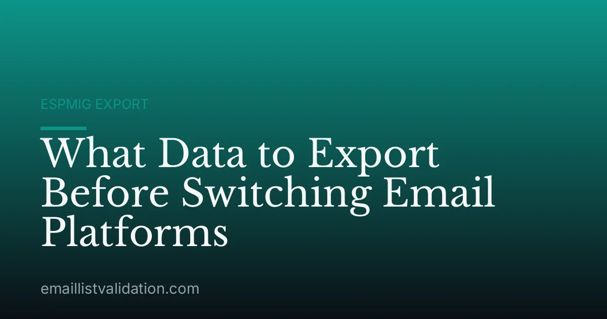What Data to Export Before Switching Email Platforms