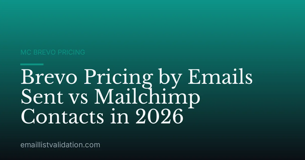 Brevo Pricing by Emails Sent vs Mailchimp Contacts in 2026