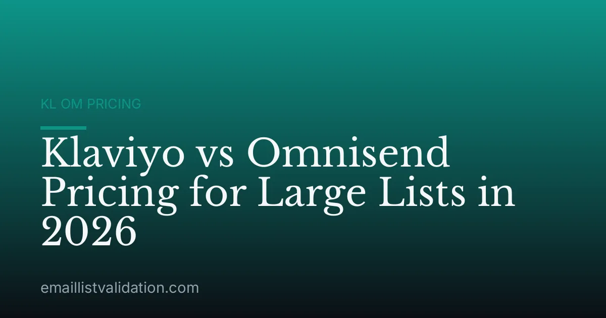 Klaviyo vs Omnisend Pricing for Large Lists in 2026