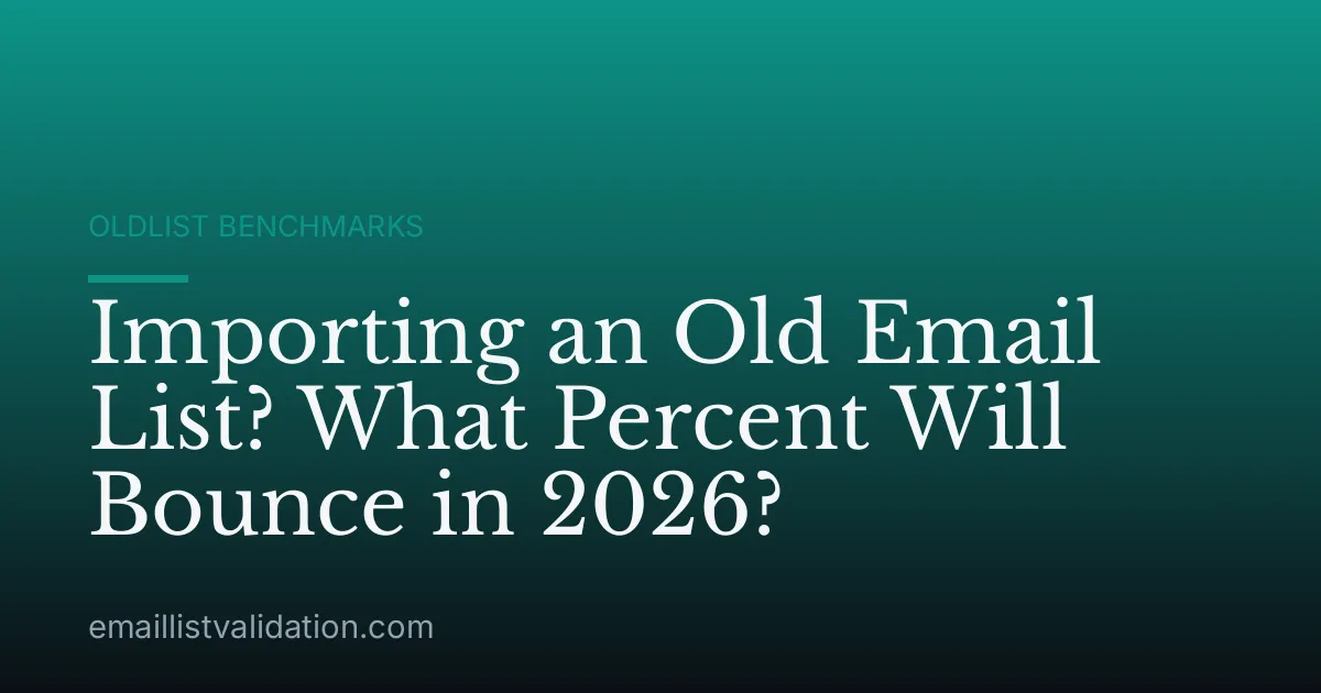 Importing an Old Email List? What Percent Will Bounce in 2026?