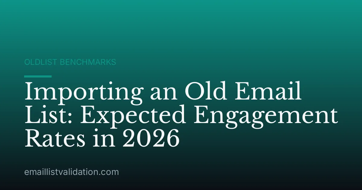 Importing an Old Email List: Expected Engagement Rates in 2026