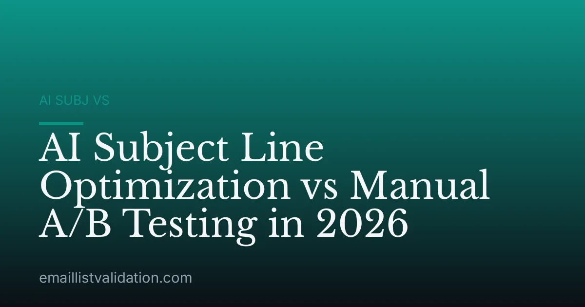 AI Subject Line Optimization vs Manual A/B Testing in 2026