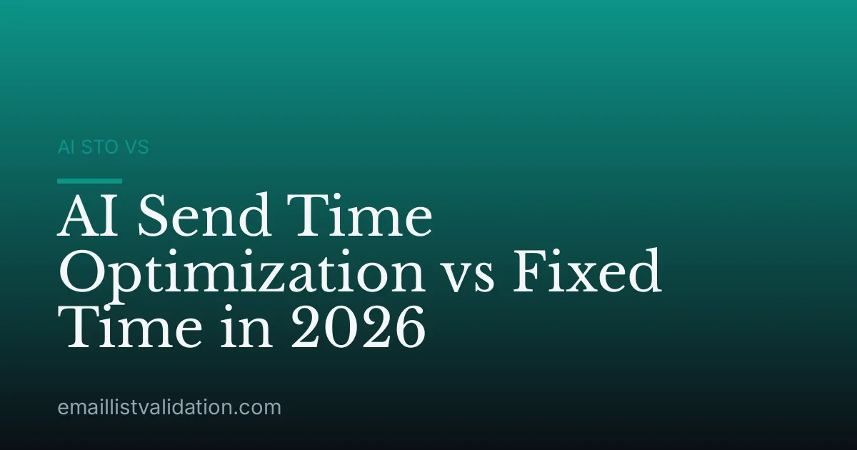 AI Send Time Optimization vs Fixed Time in 2026