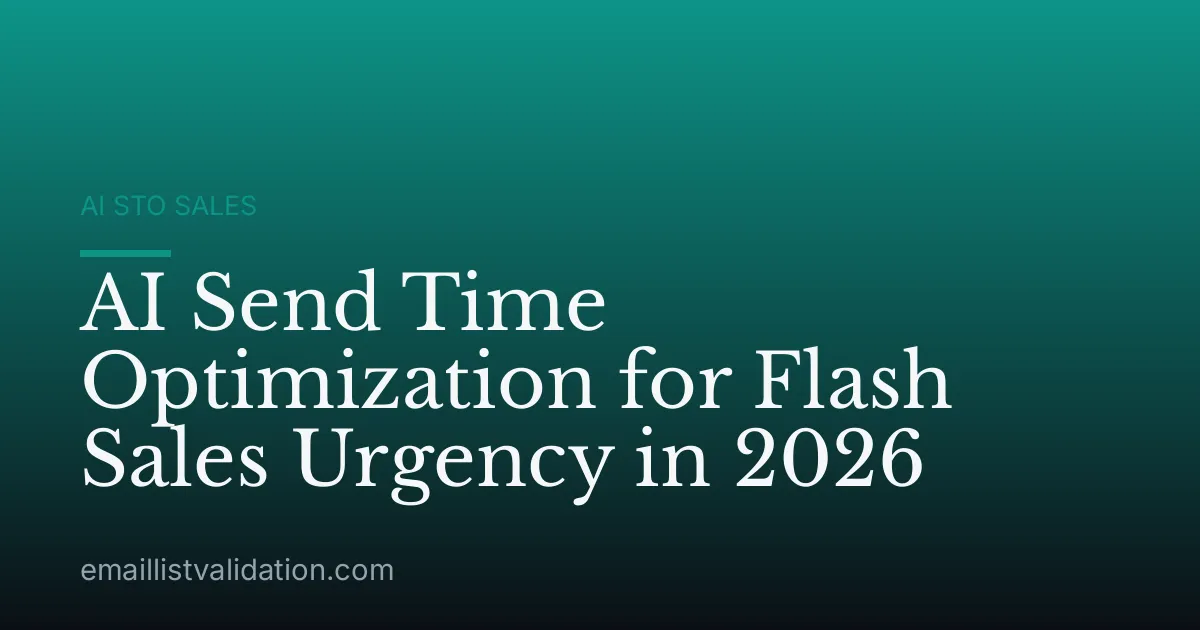 AI Send Time Optimization for Flash Sales Urgency in 2026