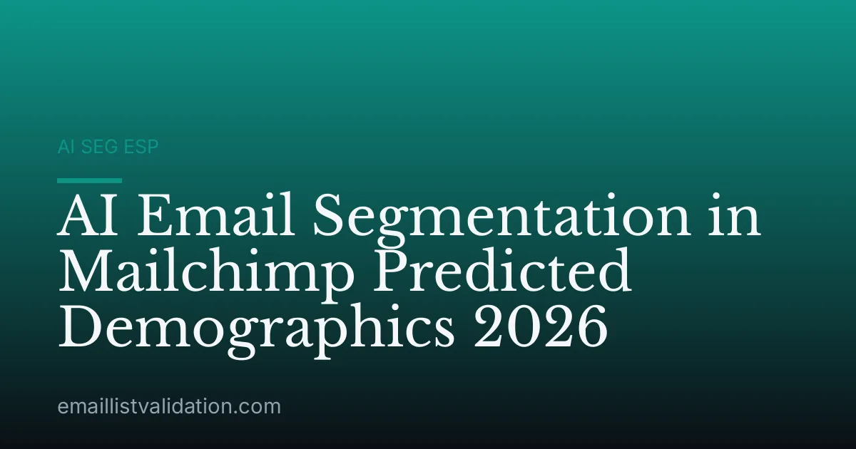 AI Email Segmentation in Mailchimp Predicted Demographics 2026