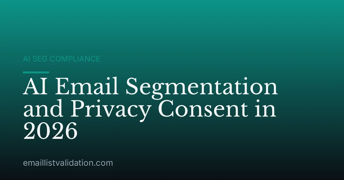 AI Email Segmentation and Privacy Consent in 2026