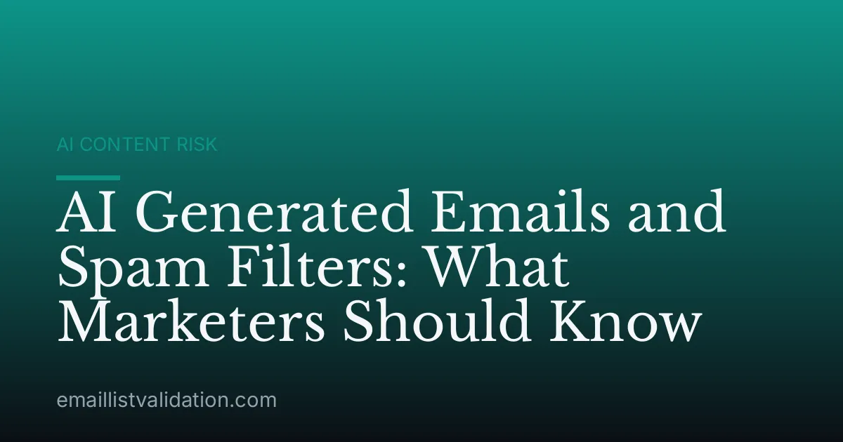 AI Generated Emails and Spam Filters: What Marketers Should Know