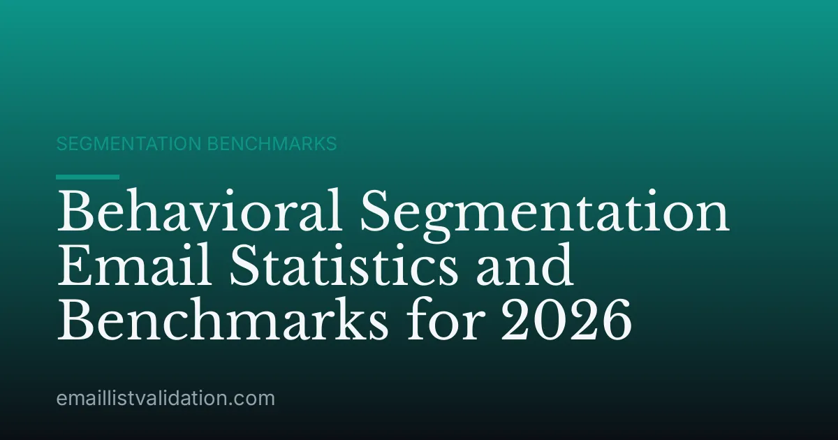 Behavioral Segmentation Email Statistics and Benchmarks for 2026