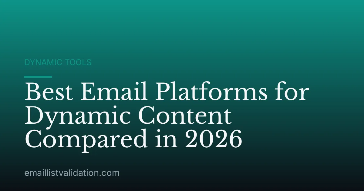 Best Email Platforms for Dynamic Content Compared in 2026