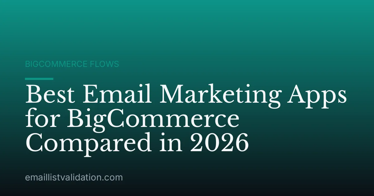 Best Email Marketing Apps for BigCommerce Compared in 2026