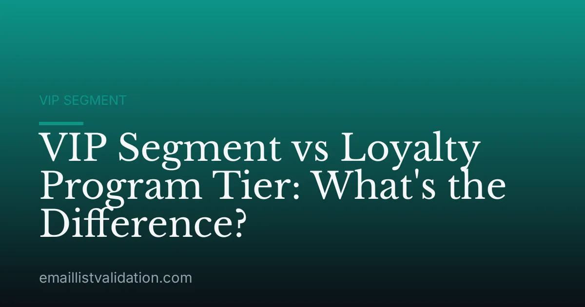VIP Segment vs Loyalty Program Tier: What's the Difference?