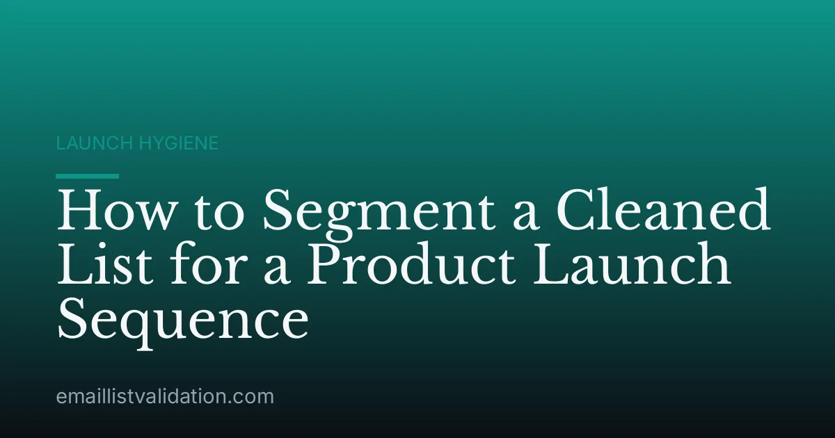 How to Segment a Cleaned List for a Product Launch Sequence