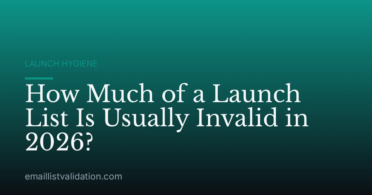 How Much of a Launch List Is Usually Invalid in 2026?