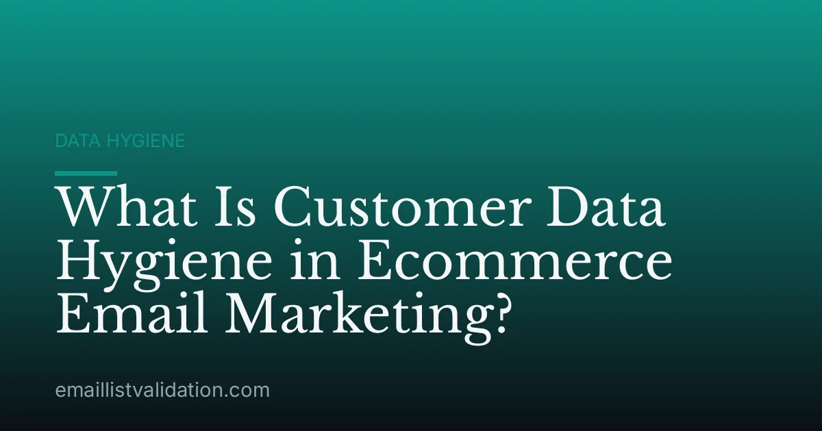 What Is Customer Data Hygiene in Ecommerce Email Marketing?