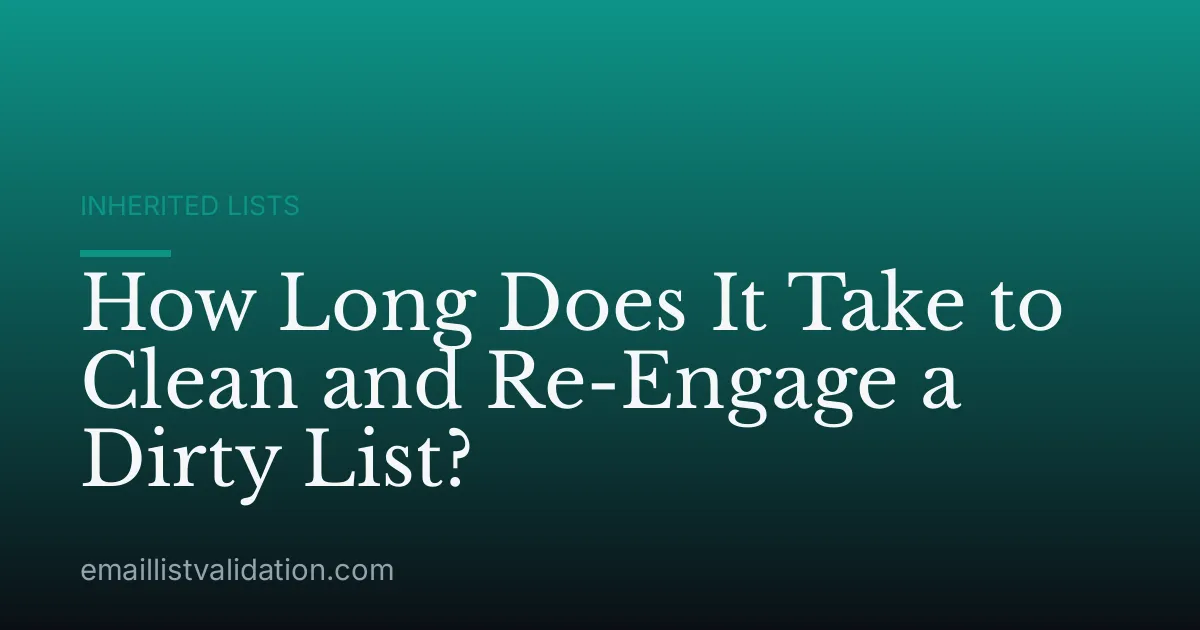 How Long Does It Take to Clean and Re-Engage a Dirty List?