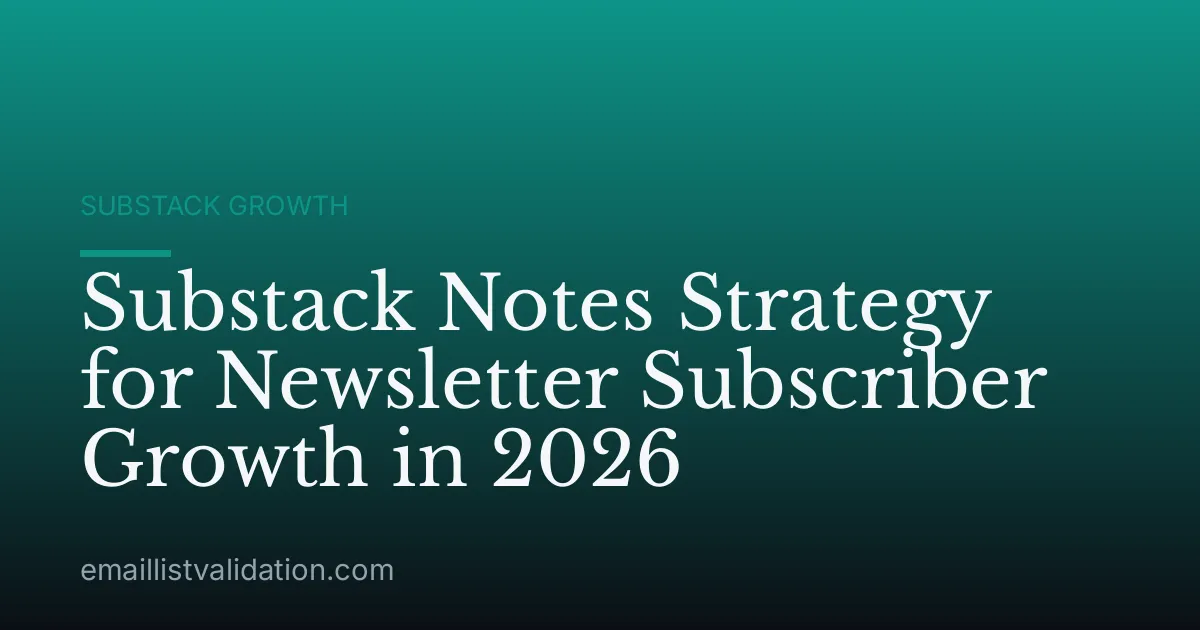 Substack Notes Strategy for Newsletter Subscriber Growth in 2026