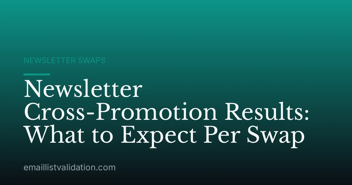 Newsletter Cross-Promotion Results: What to Expect Per Swap