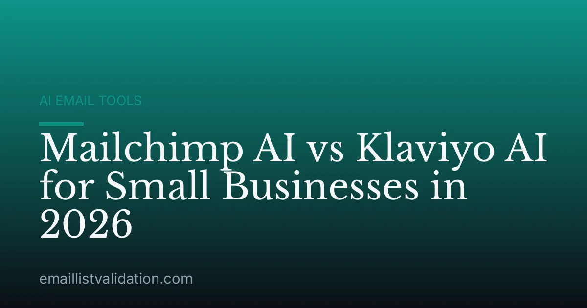 Mailchimp AI vs Klaviyo AI for Small Businesses in 2026