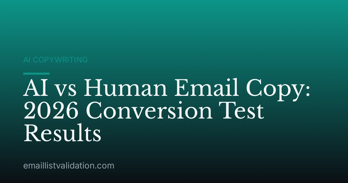 AI vs Human Email Copy: 2026 Conversion Test Results
