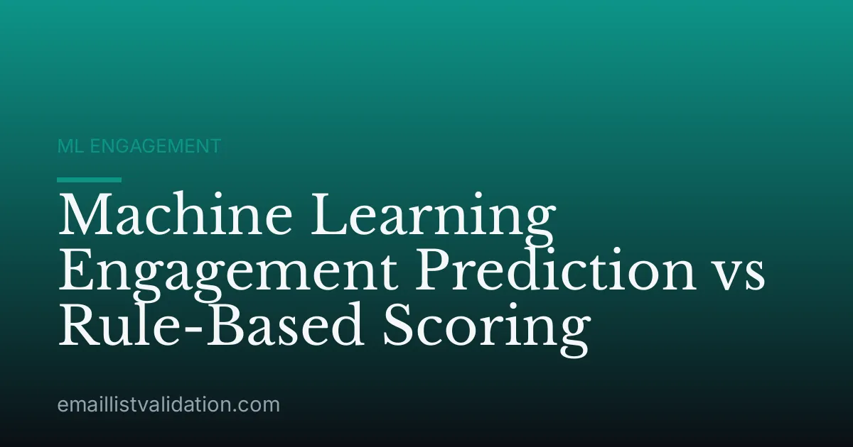 Machine Learning Engagement Prediction vs Rule-Based Scoring