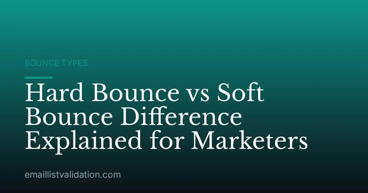 Hard Bounce vs Soft Bounce Difference Explained for Marketers