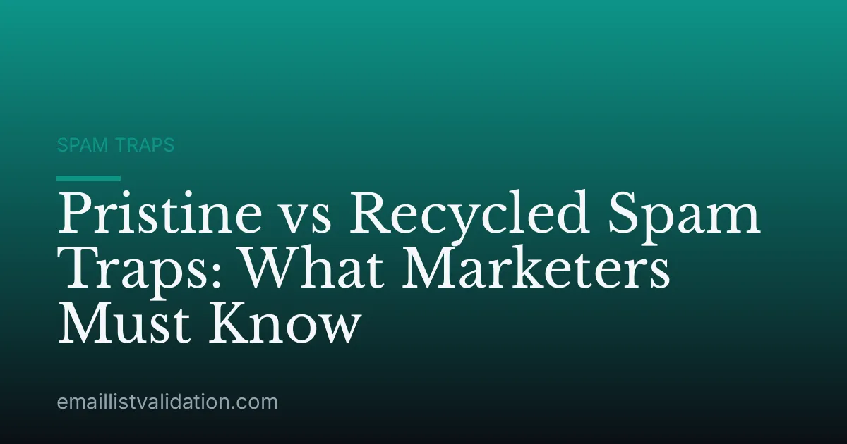 Pristine vs Recycled Spam Traps: What Marketers Must Know
