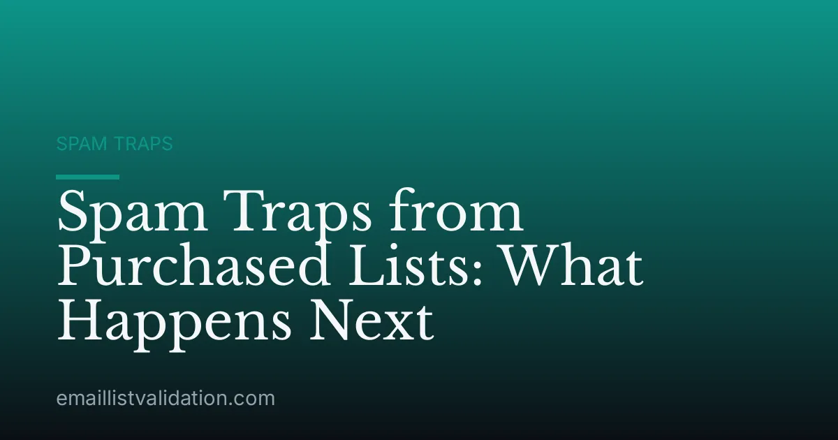 Spam Traps from Purchased Lists: What Happens Next