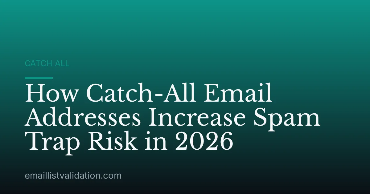 How Catch-All Email Addresses Increase Spam Trap Risk in 2026