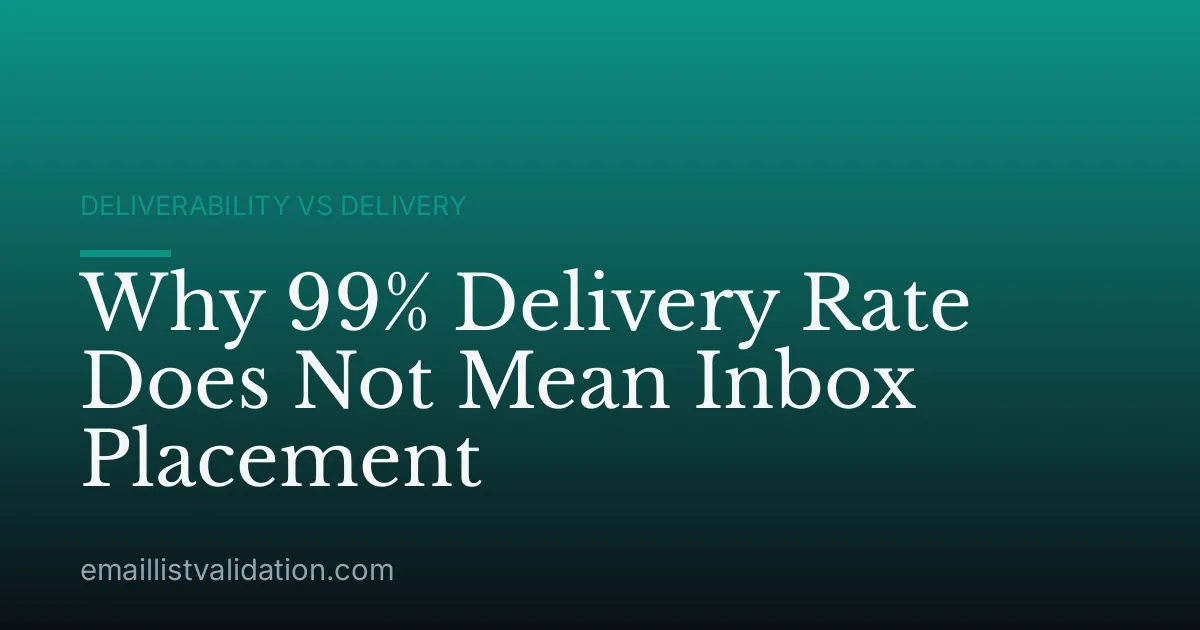 Why 99% Delivery Rate Does Not Mean Inbox Placement