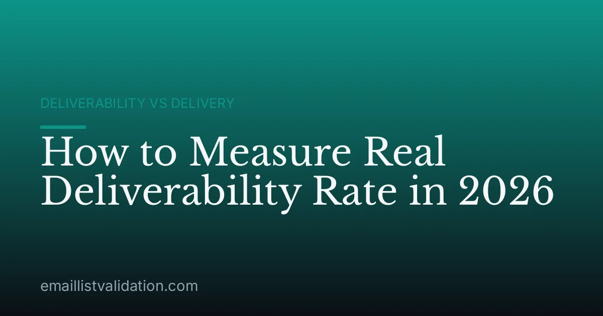 How to Measure Real Deliverability Rate in 2026