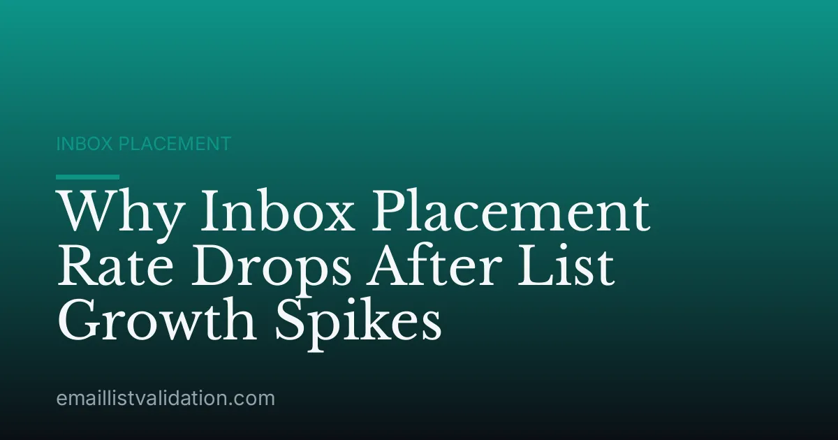 Why Inbox Placement Rate Drops After List Growth Spikes