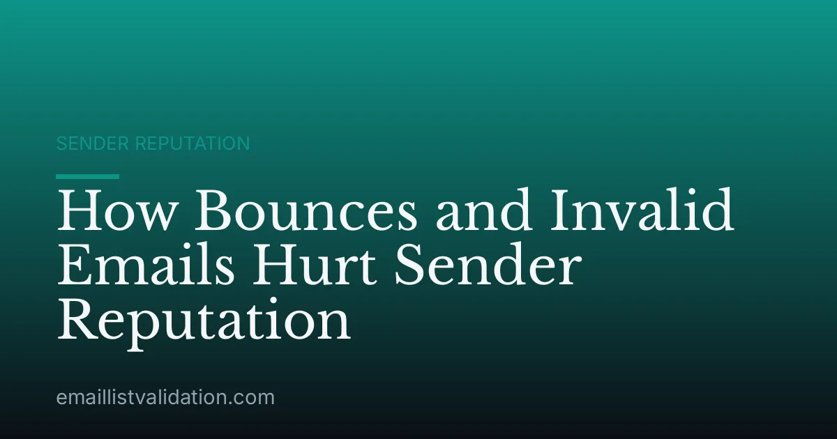 How Bounces and Invalid Emails Hurt Sender Reputation