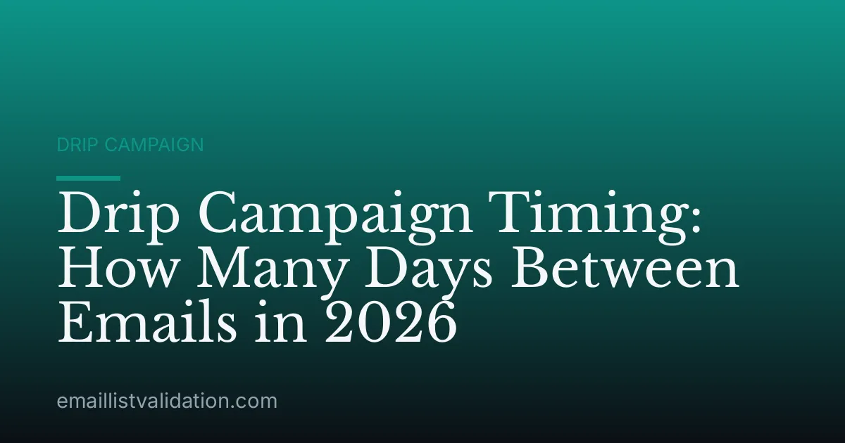 Drip Campaign Timing: How Many Days Between Emails in 2026