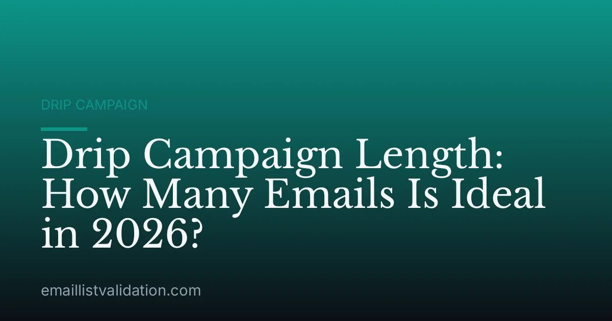 Drip Campaign Length: How Many Emails Is Ideal in 2026?