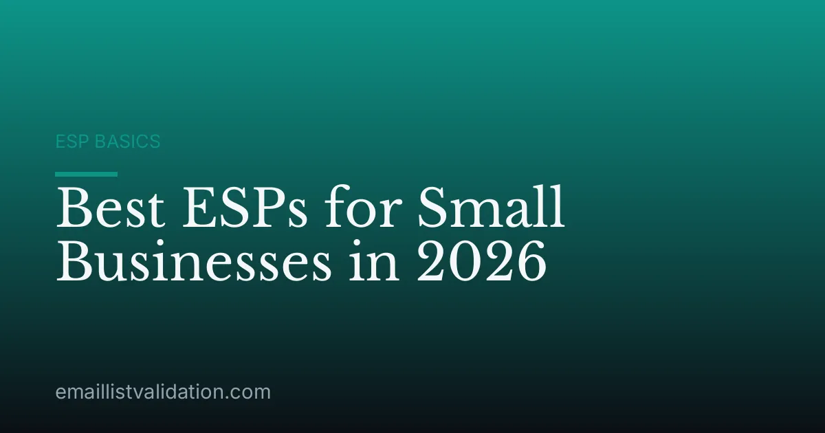 Best ESPs for Small Businesses in 2026