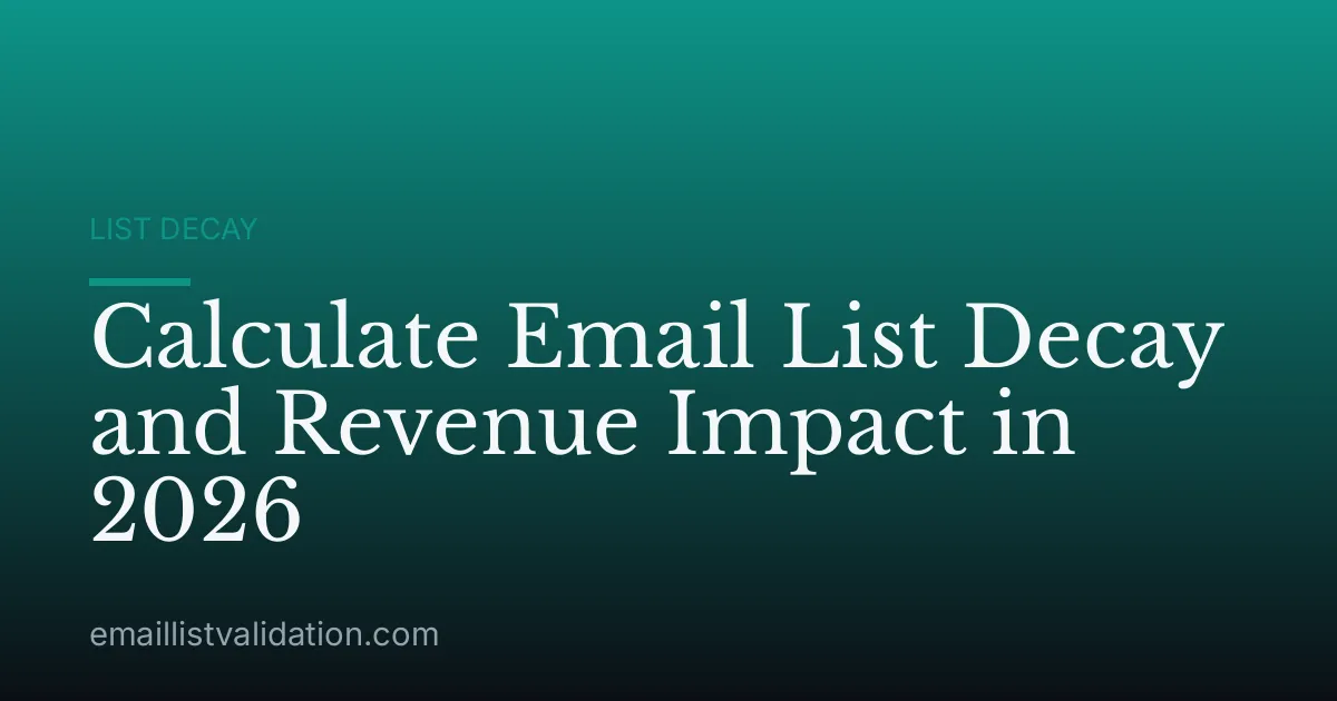 Calculate Email List Decay and Revenue Impact in 2026