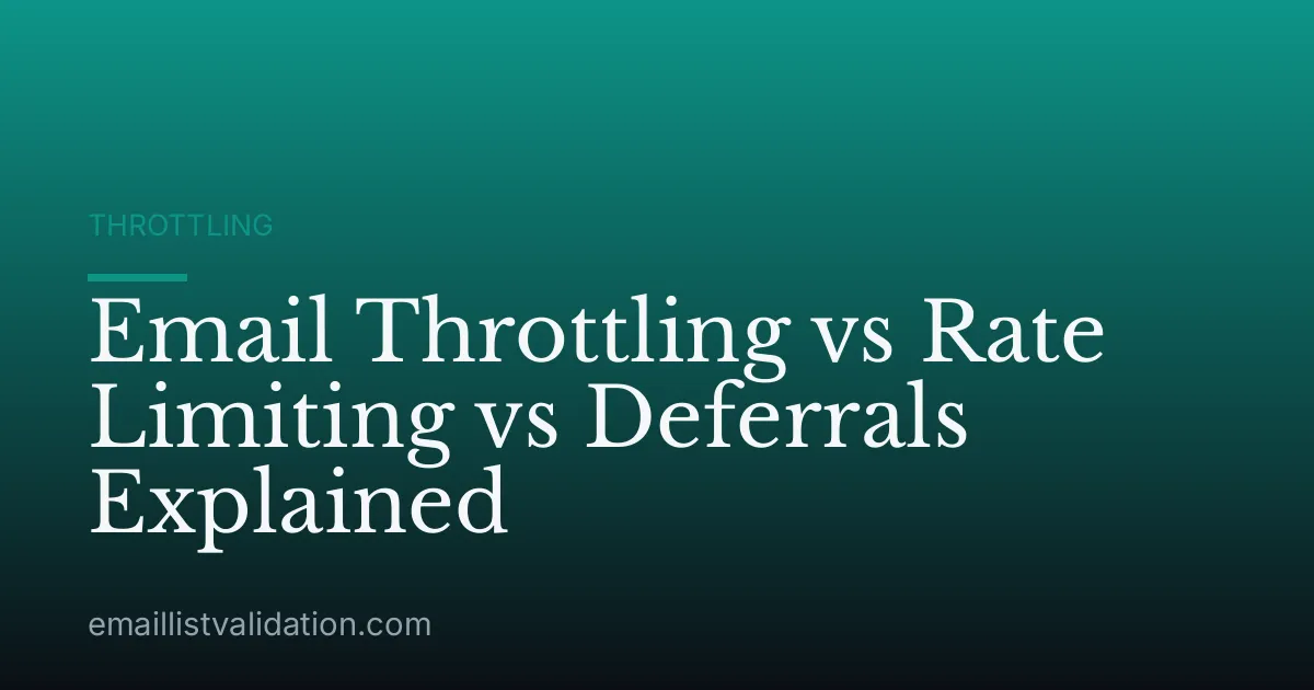 Email Throttling vs Rate Limiting vs Deferrals Explained