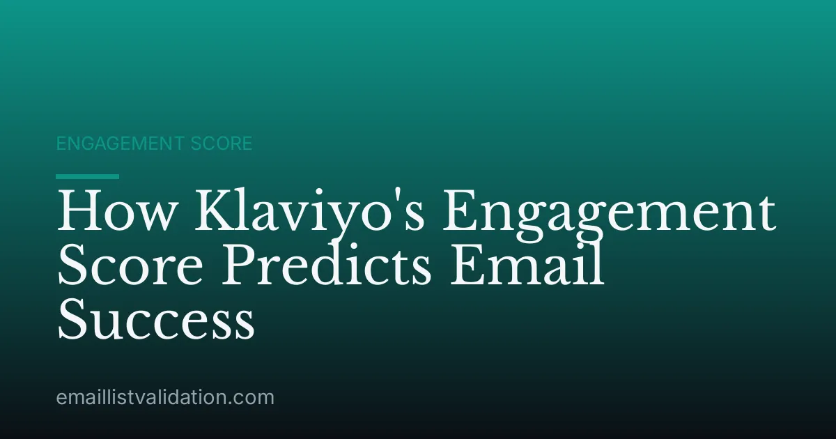 How Klaviyo's Engagement Score Predicts Email Success