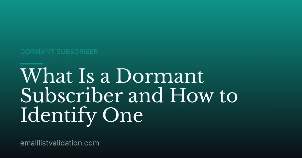What Is a Dormant Subscriber and How to Identify One