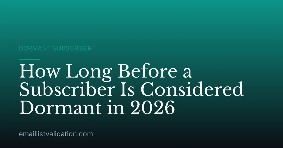 How Long Before a Subscriber Is Considered Dormant in 2026