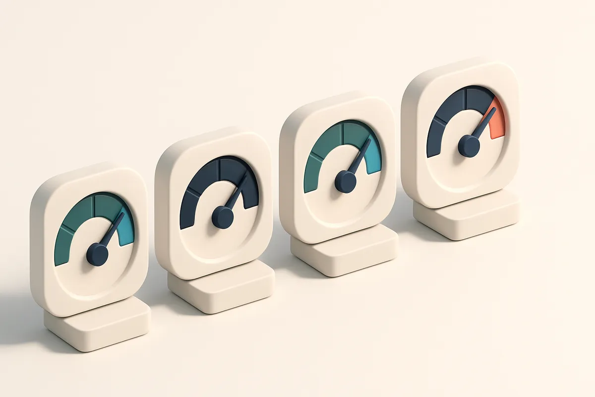 a row of four gauges with labels: Valid, Invalid, Catch-All, Risky