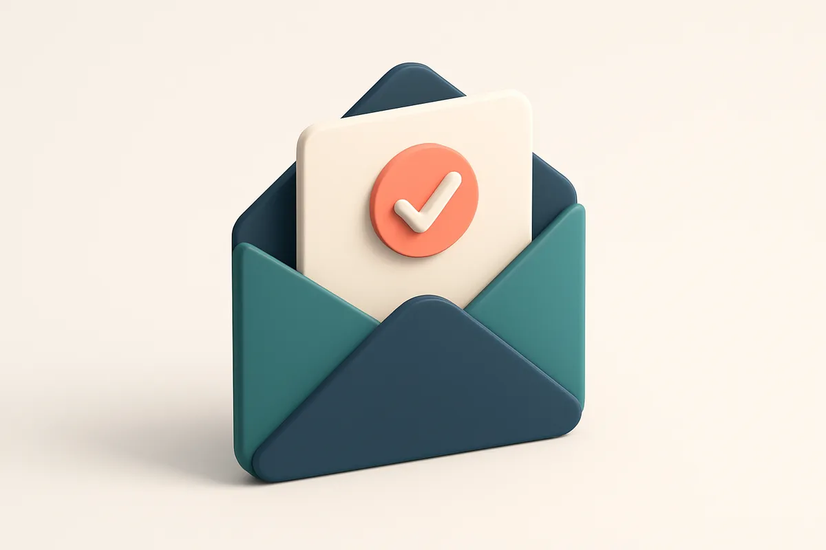 A single envelope with a checkmark inside