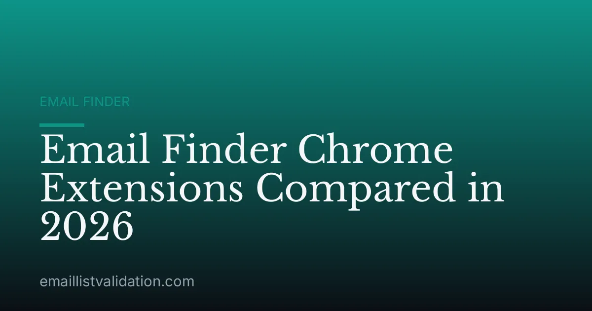Email Finder Chrome Extensions Compared in 2026