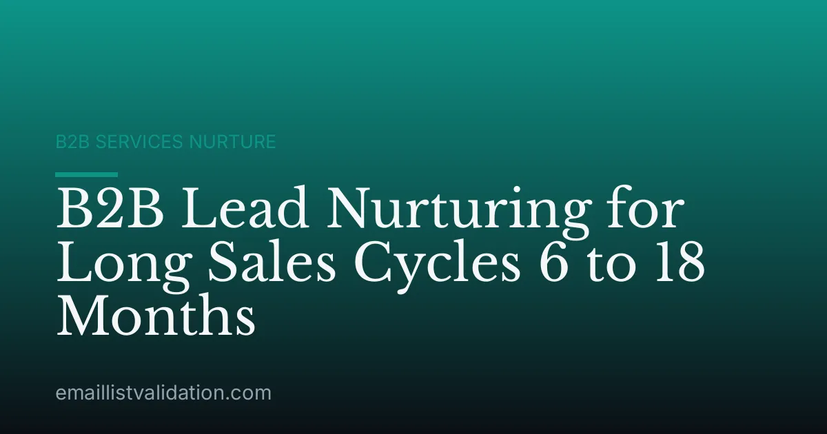B2B Lead Nurturing for Long Sales Cycles 6 to 18 Months